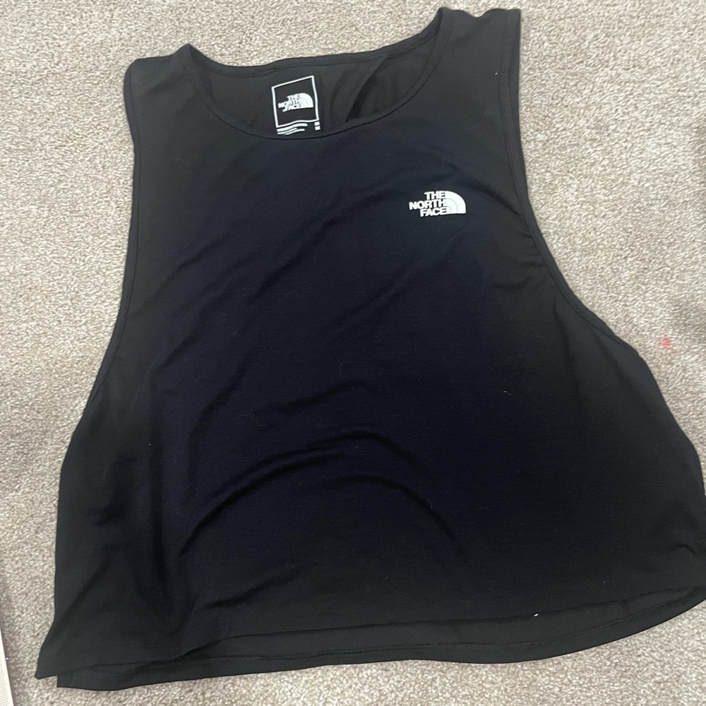 Black north face running shirt